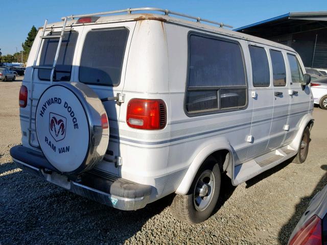 2B6HB21Y5SK540155 - 1995 DODGE RAM VAN B2 WHITE photo 4