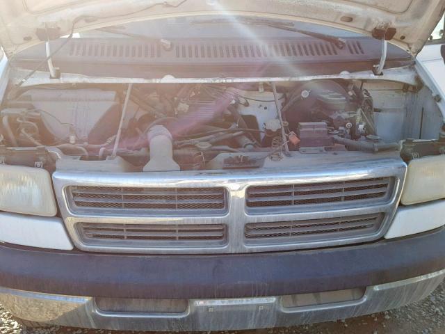 2B6HB21Y5SK540155 - 1995 DODGE RAM VAN B2 WHITE photo 7