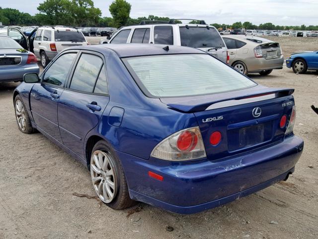 JTHBD182210017939 - 2001 LEXUS IS 300 BLUE photo 3