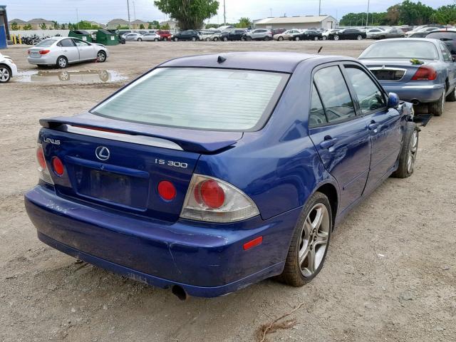 JTHBD182210017939 - 2001 LEXUS IS 300 BLUE photo 4