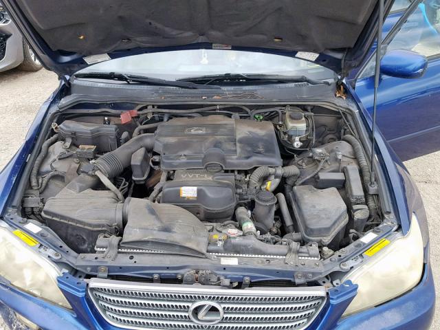 JTHBD182210017939 - 2001 LEXUS IS 300 BLUE photo 7