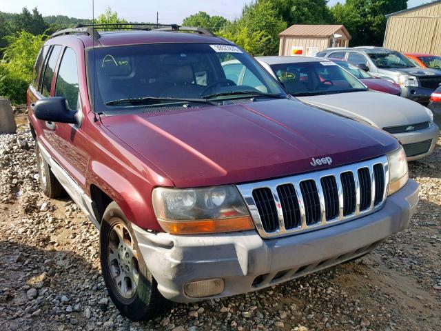 1J4G248S5YC312258 - 2000 JEEP GRAND CHER BURGUNDY photo 1