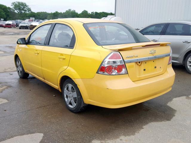 KL1TD56647B146658 - 2007 CHEVROLET AVEO BASE Sarı foto 3