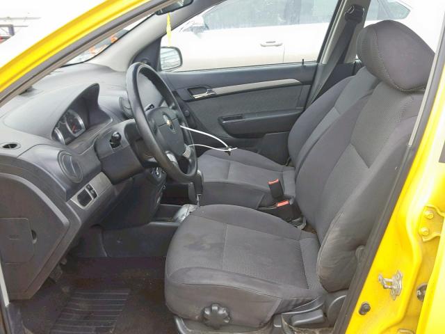 KL1TD56647B146658 - 2007 CHEVROLET AVEO BASE Sarı foto 5