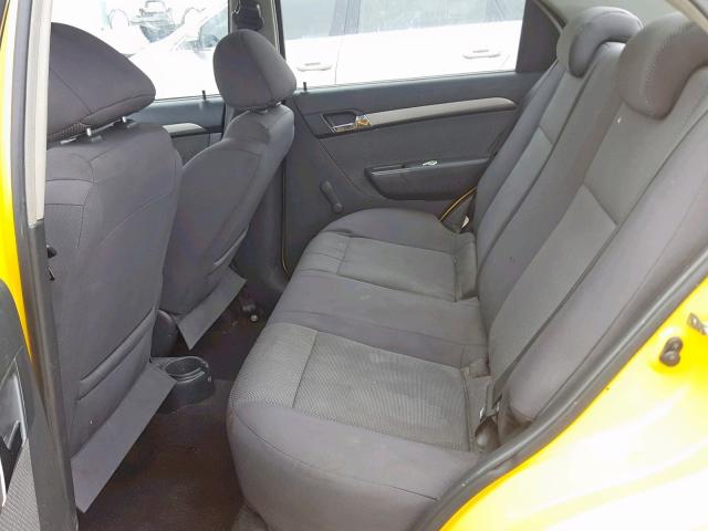 KL1TD56647B146658 - 2007 CHEVROLET AVEO BASE Sarı foto 6