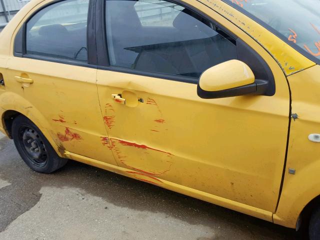 KL1TD56647B146658 - 2007 CHEVROLET AVEO BASE Sarı foto 9