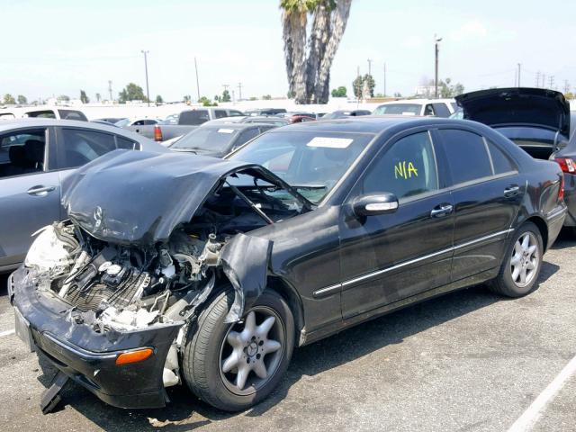 WDBRF61J93F388779 - 2003 MERCEDES-BENZ C 240 BLACK photo 2