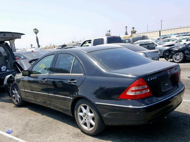 WDBRF61J93F388779 - 2003 MERCEDES-BENZ C 240 BLACK photo 3