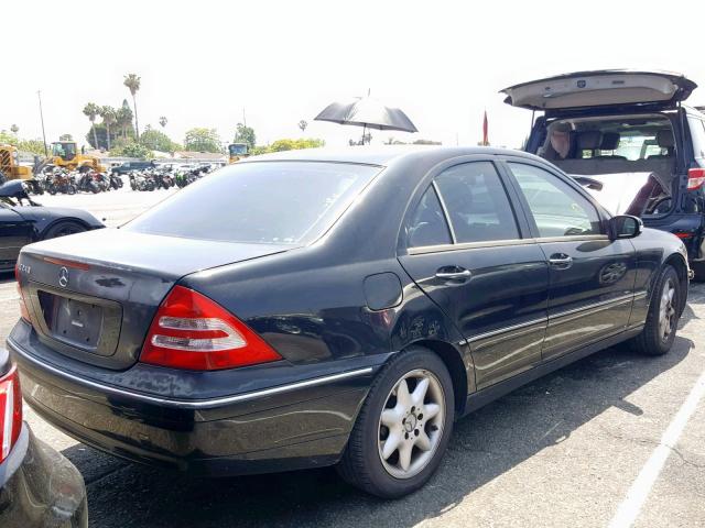 WDBRF61J93F388779 - 2003 MERCEDES-BENZ C 240 BLACK photo 4