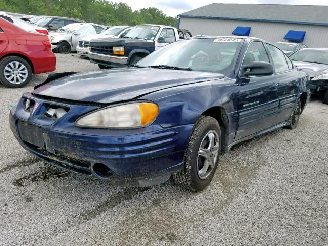 1G2NE52T91M534401 - 2001 PONTIAC GRAND AM S BLUE photo 2