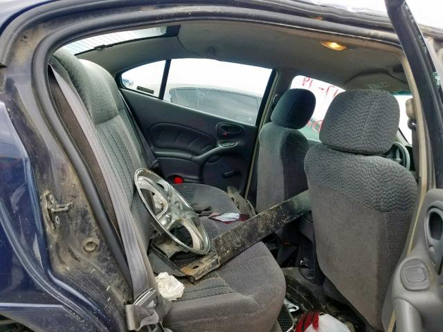 1G2NE52T91M534401 - 2001 PONTIAC GRAND AM S BLUE photo 6