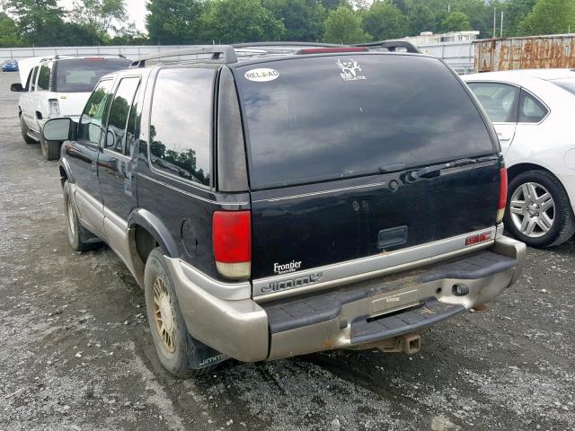 1GKDT13W112102996 - 2001 GMC JIMMY BLACK photo 3