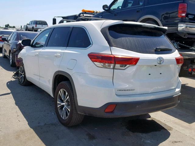 5TDZZRFH9JS284662 - 2018 TOYOTA HIGHLANDER WHITE photo 3