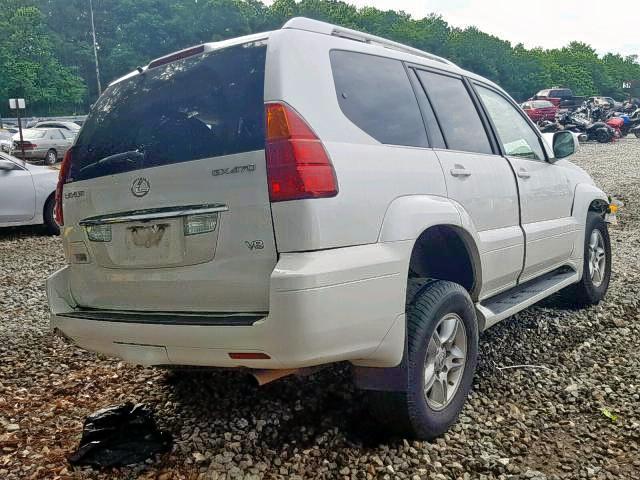 JTJBT20X340067168 - 2004 LEXUS GX 470 WHITE photo 4