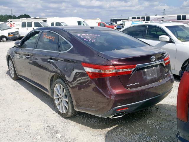 4T1BK1EB0DU062222 - 2013 TOYOTA AVALON BAS MAROON photo 3