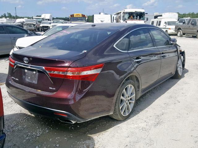 4T1BK1EB0DU062222 - 2013 TOYOTA AVALON BAS MAROON photo 4