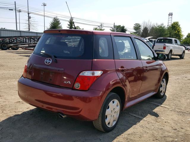 JTKKT624960153447 - 2006 TOYOTA SCION XA RED photo 4