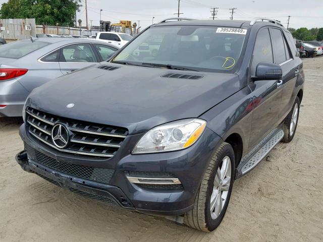 4JGDA5JBXEA272712 - 2014 MERCEDES-BENZ ML 350 GRAY photo 2