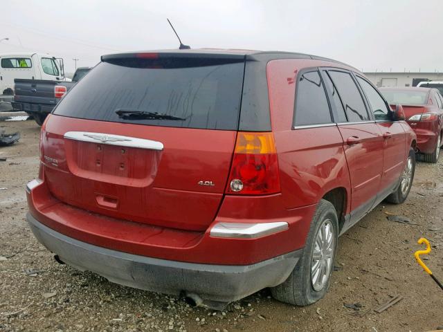 2A8GM68X67R350765 - 2007 CHRYSLER PACIFICA T RED photo 4