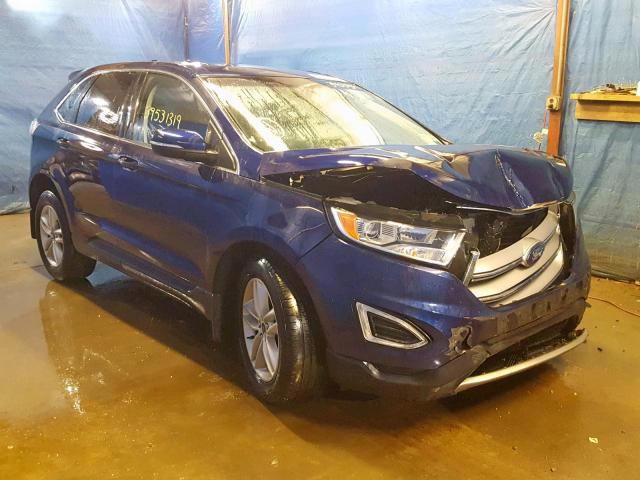 2FMPK4J9XGBC20215 - 2016 FORD EDGE SEL BLUE photo 1