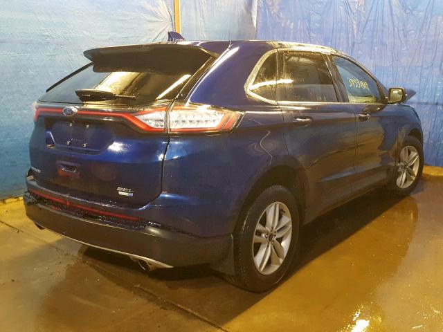 2FMPK4J9XGBC20215 - 2016 FORD EDGE SEL BLUE photo 4