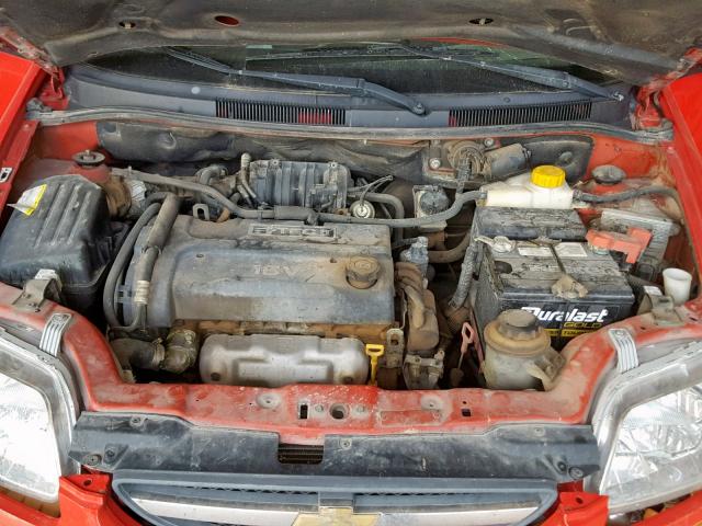 KL1TD66666B640900 - 2006 CHEVROLET AVEO BASE Qırmızı foto 7