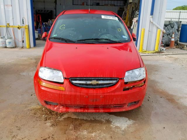 KL1TD66666B640900 - 2006 CHEVROLET AVEO BASE Qırmızı foto 9