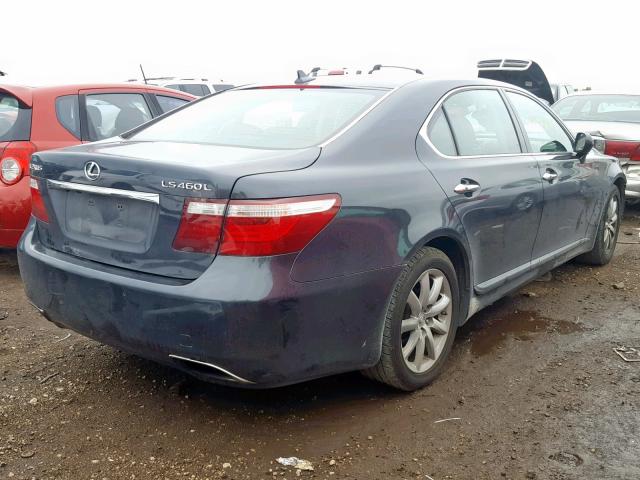 JTHGL46F175000433 - 2007 LEXUS LS 460L GRAY photo 4