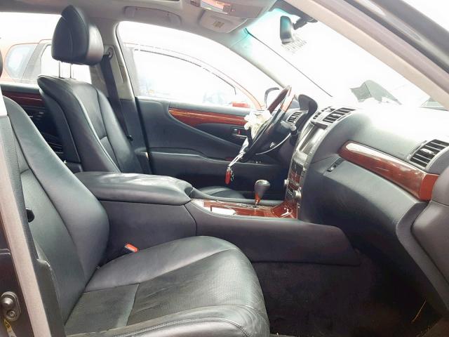 JTHGL46F175000433 - 2007 LEXUS LS 460L GRAY photo 5