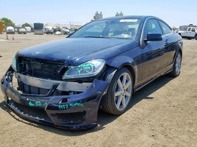 WDDGJ4HB5DG041915 - 2013 MERCEDES-BENZ C 250 BLUE photo 2