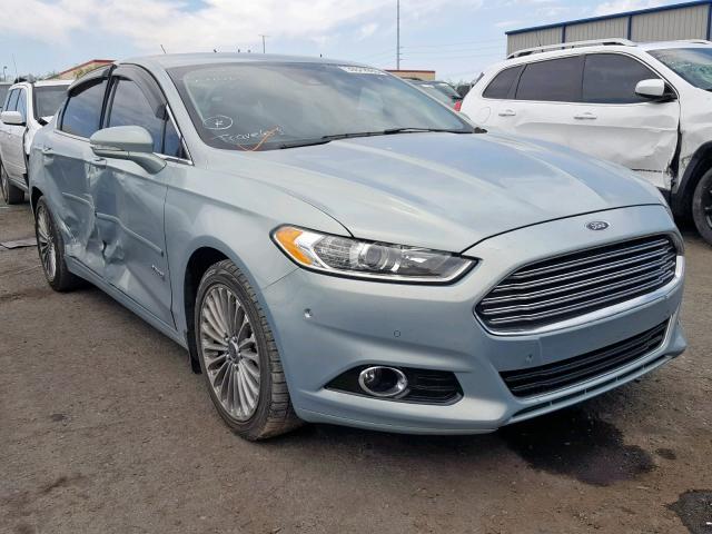 3FA6P0RU9ER177722 - 2014 FORD FUSION TIT BLUE photo 1