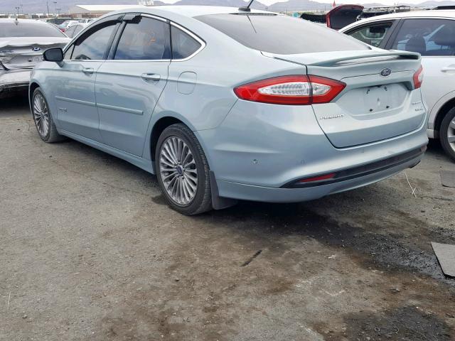 3FA6P0RU9ER177722 - 2014 FORD FUSION TIT BLUE photo 3