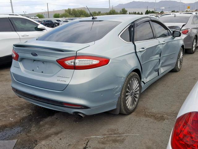 3FA6P0RU9ER177722 - 2014 FORD FUSION TIT BLUE photo 4