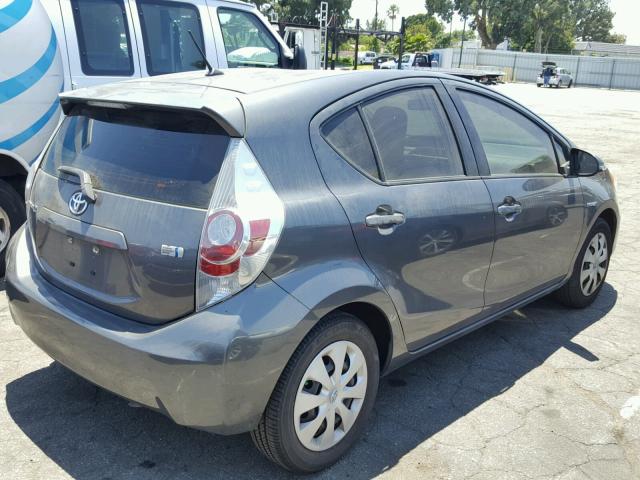 JTDKDTB34E1082998 - 2014 TOYOTA PRIUS C GRAY photo 4