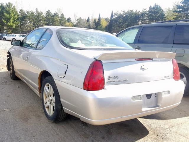 2G1WK15K279404107 - 2007 CHEVROLET MONTE CARL SILVER photo 3