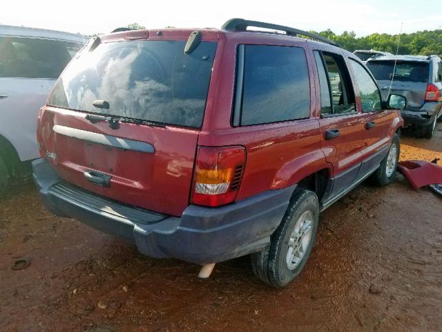 1J4GX48S84C114365 - 2004 JEEP GRAND CHER BURGUNDY photo 4