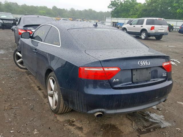 WAUDK78T99A030542 - 2009 AUDI A5 QUATTRO BLUE photo 3