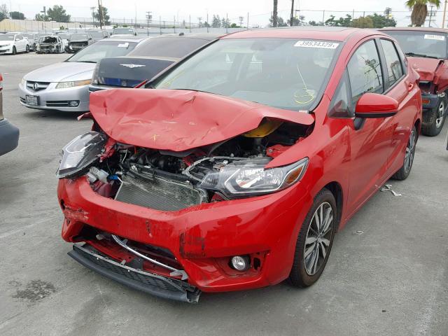 JHMGK5H79GX002563 - 2016 HONDA FIT EX RED photo 2