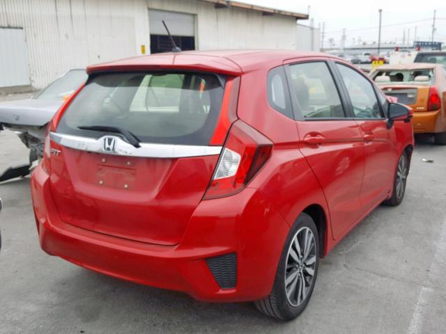 JHMGK5H79GX002563 - 2016 HONDA FIT EX RED photo 4