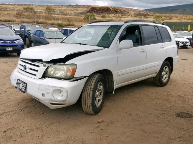 JTEGD21A240090503 - 2004 TOYOTA HIGHLANDER WHITE photo 2