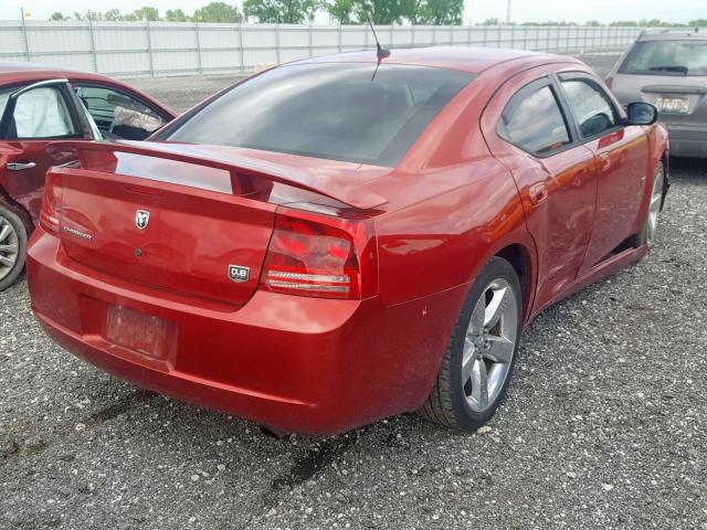 2B3KA33G48H306787 - 2008 DODGE CHARGER SX RED photo 4