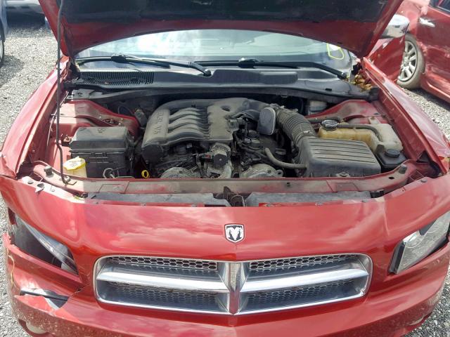 2B3KA33G48H306787 - 2008 DODGE CHARGER SX RED photo 7