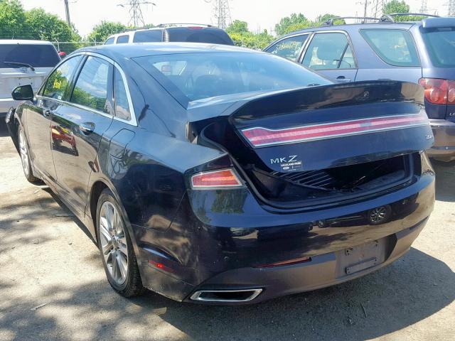 3LN6L2LU2FR622325 - 2015 LINCOLN MKZ HYBRID BLACK photo 3