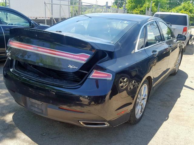 3LN6L2LU2FR622325 - 2015 LINCOLN MKZ HYBRID BLACK photo 4