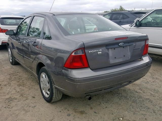 1FAFP34N37W220453 - 2007 FORD FOCUS ZX4 GRAY photo 3