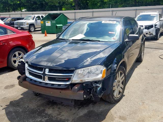 1C3CDZABXEN154302 - 2014 DODGE AVENGER SE BLACK photo 2