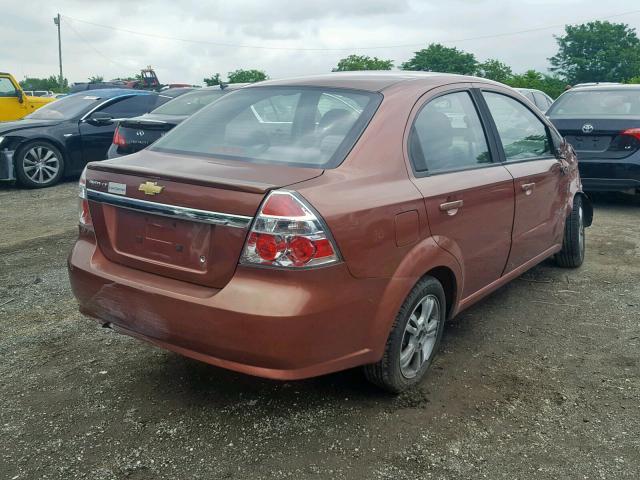 KL1TD5DE2BB242081 - 2011 CHEVROLET AVEO LS BROWN photo 4