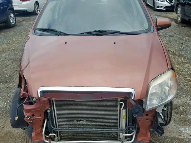 KL1TD5DE2BB242081 - 2011 CHEVROLET AVEO LS BROWN photo 7