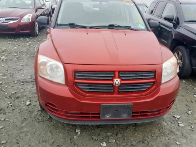 1B3CB1HA8AD677478 - 2010 DODGE CALIBER EX RED photo 9