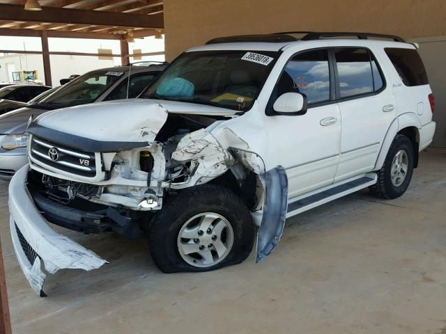 5TDBT48A62S064029 - 2002 TOYOTA SEQUOIA LI WHITE photo 2